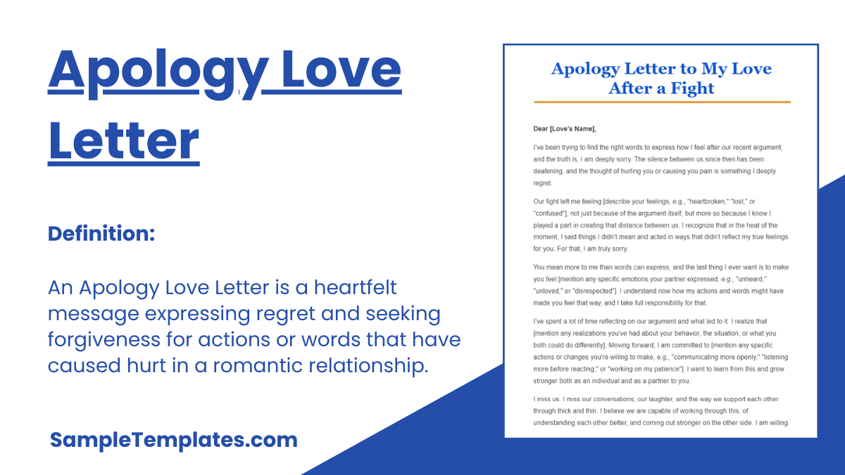 FREE 13+ Apology Love Letter Templates in PDF, Word