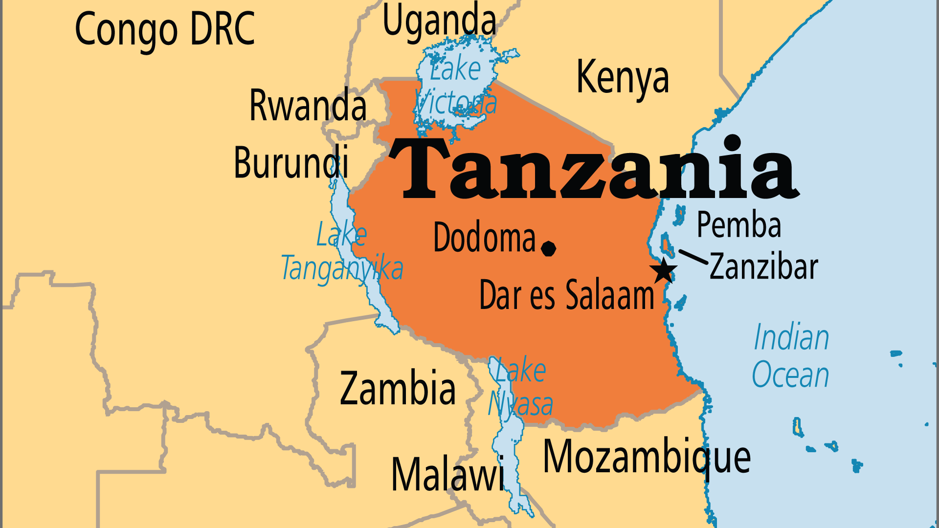 Where Is Tanzania | Country Profile | Location | Map & Facts