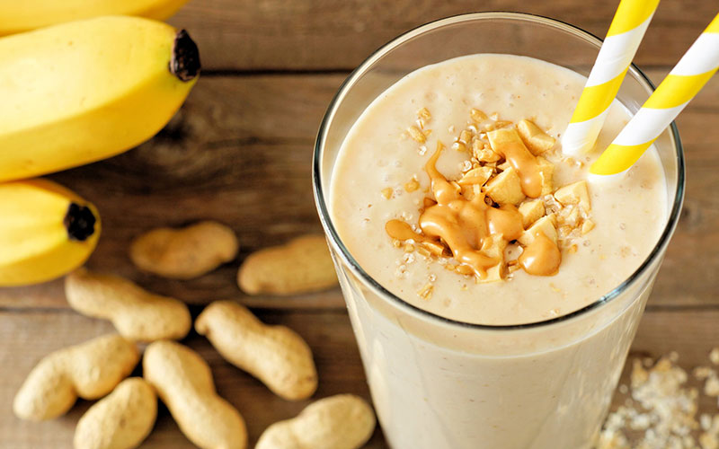 Peanut Butter Banana Bulking Protein Shake Recipe